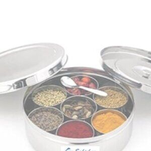Stainless steel Indian spice box - Masala Dabba